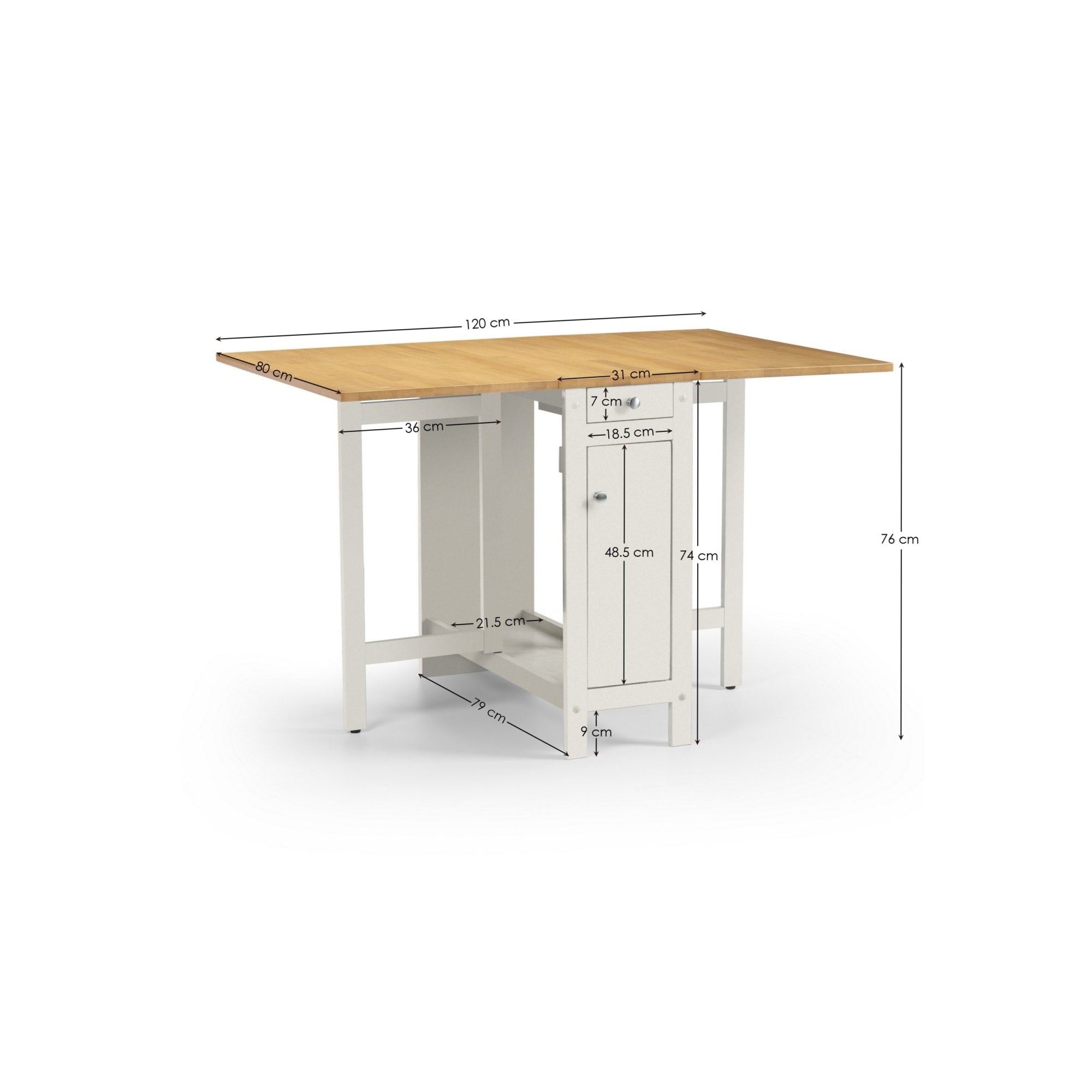 Savoy Whte and Oak 4 Seater Extending Dining Set