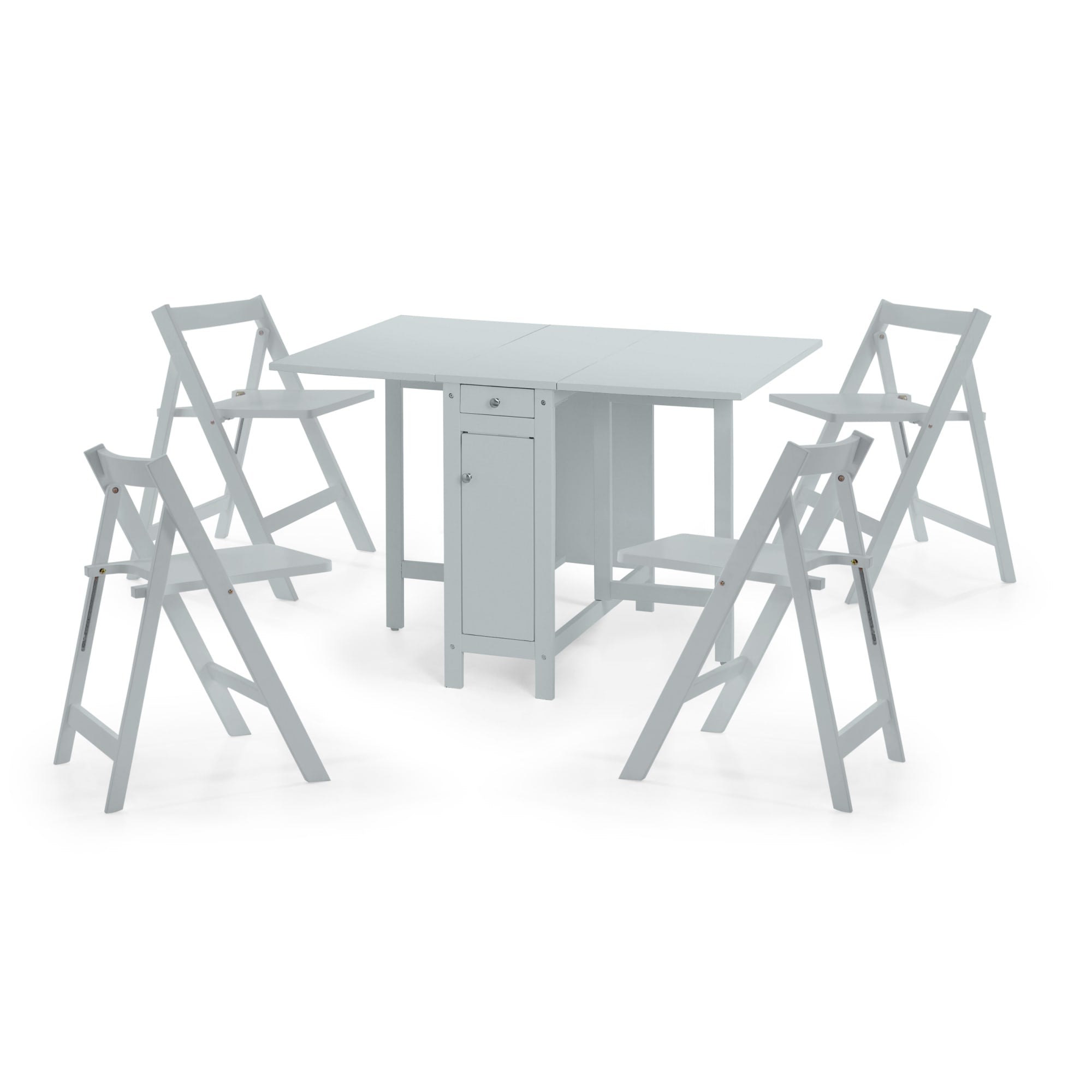 Savoy Light Grey 4 Seater Extending Dining Set