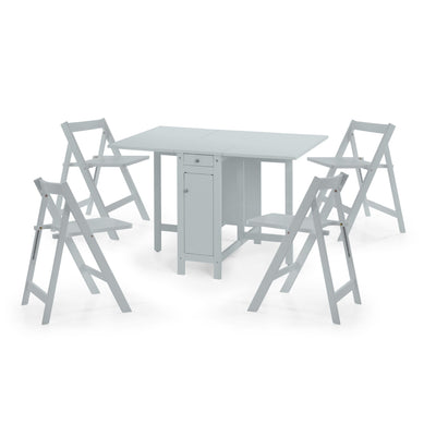 Savoy Light Grey 4 Seater Extending Dining Set