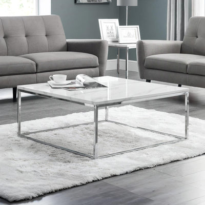 Scala White Marble Top Coffee Table