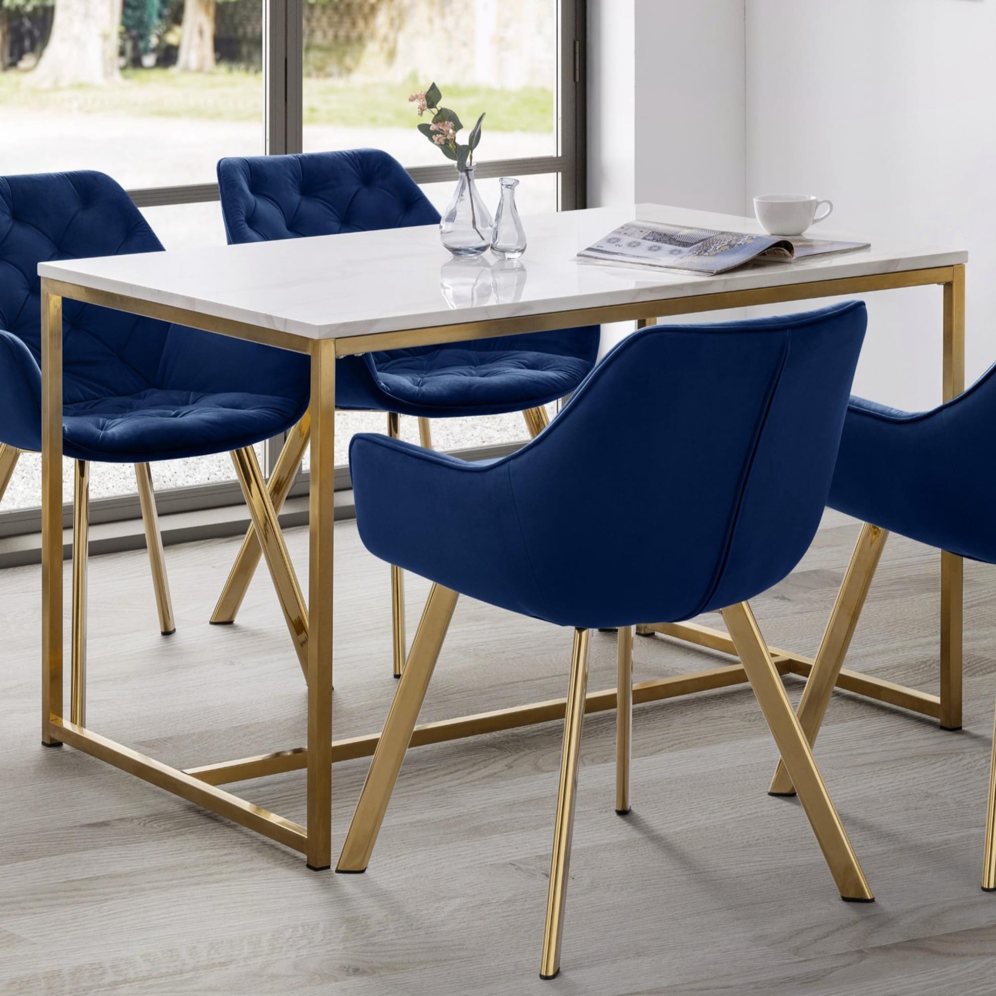 Scala Dining Table - Gold
