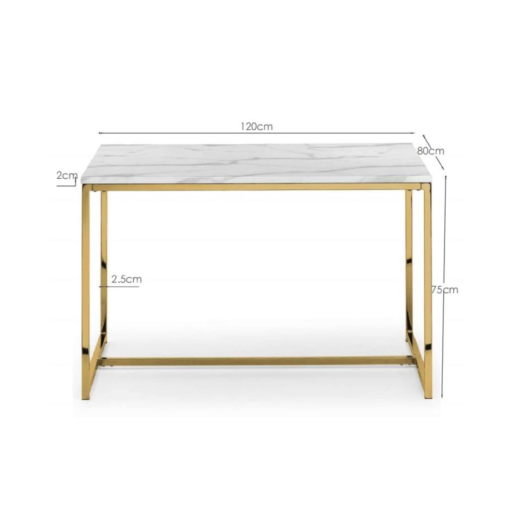 Scala Dining Table - Gold