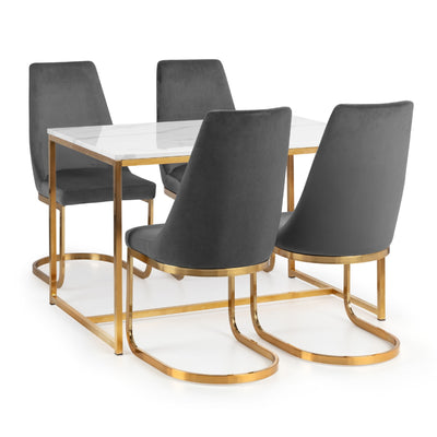 Scala Dining Table - Gold