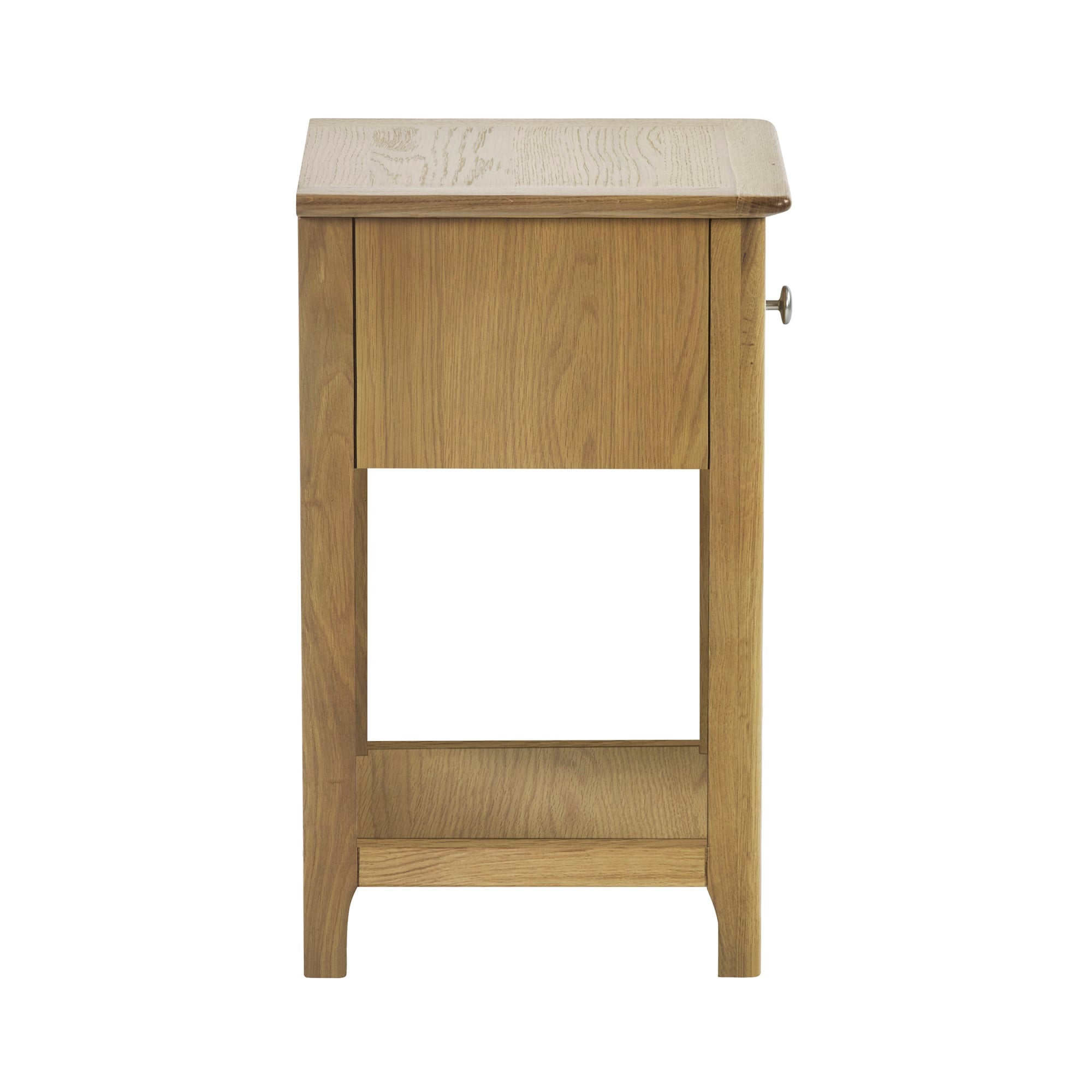 Somerset Oak Compact 1 Drawer Bedside Table with Shelf