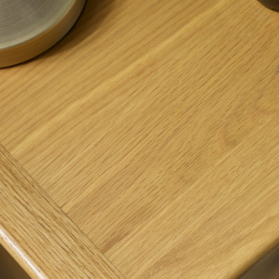 Somerset Oak Compact 1 Drawer Bedside Table with Shelf
