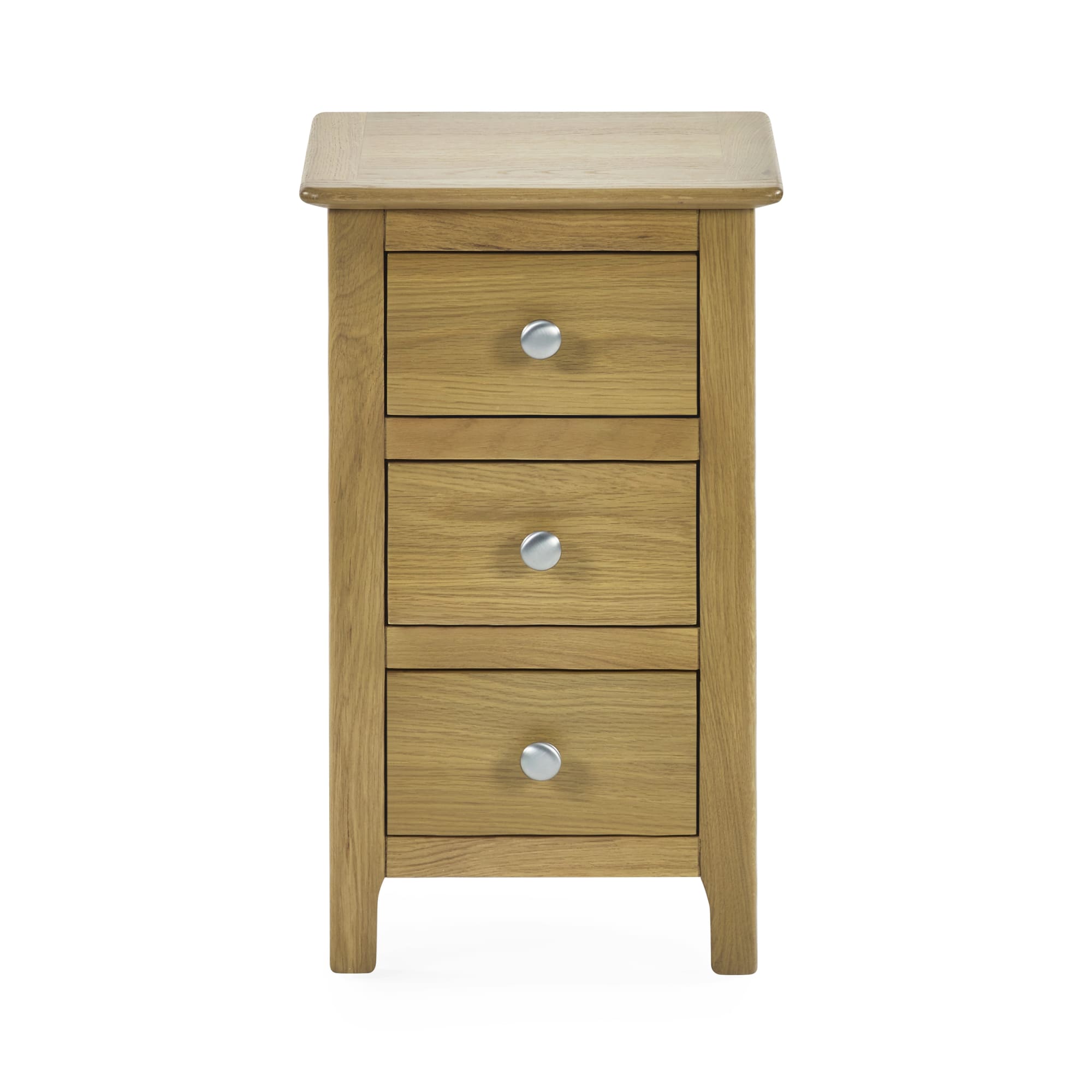 Somerset Oak Compact 3 Drawer Bedside Table