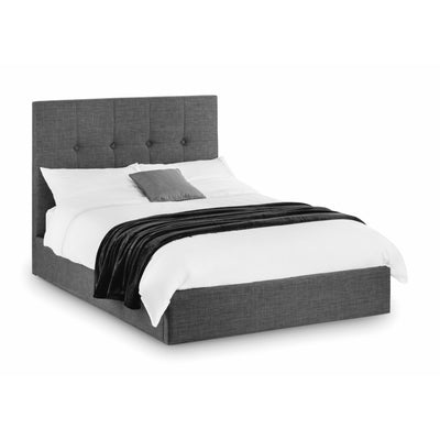 Sorrento Ottoman Storage 150cm King Bed - Slate Linen