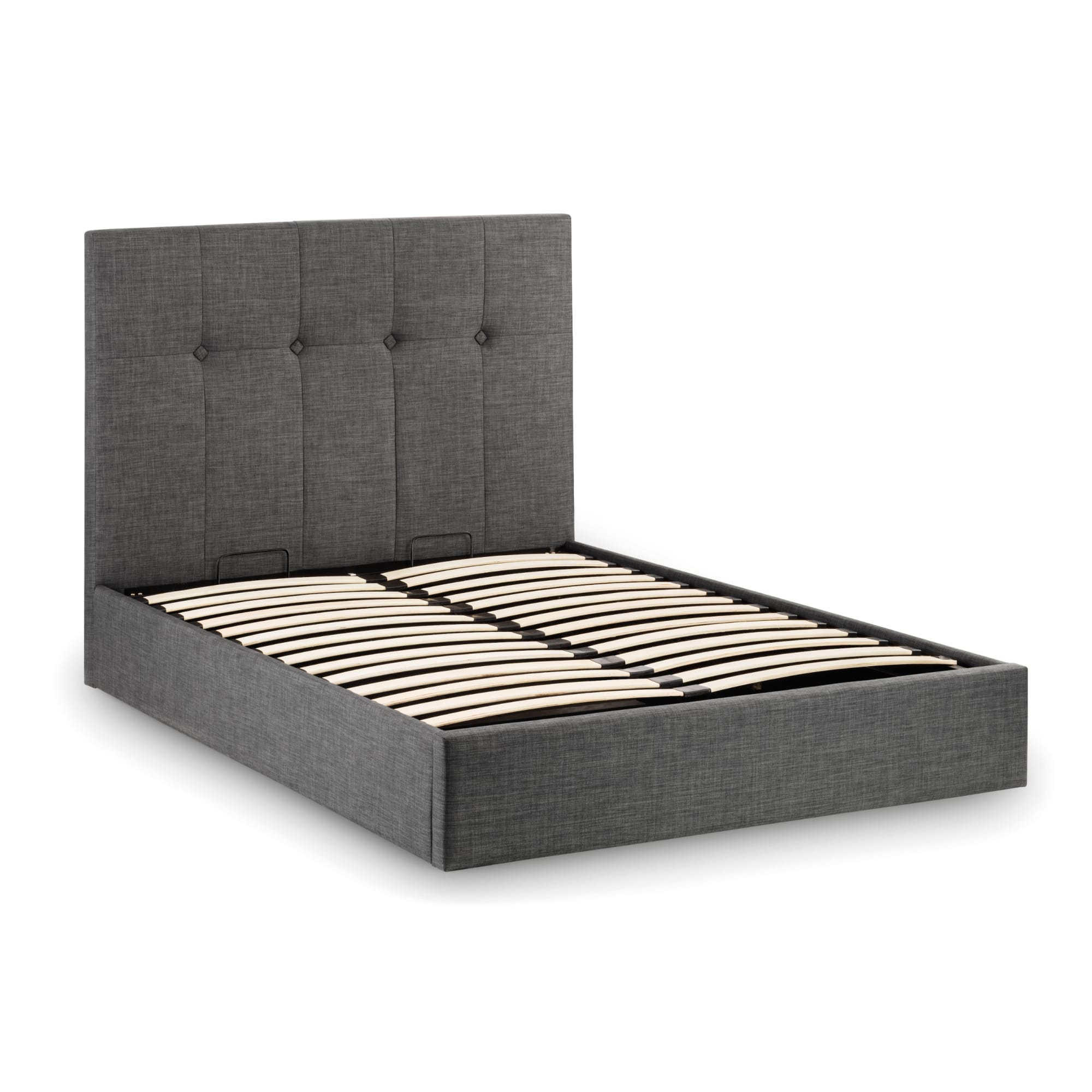 Sorrento Ottoman Storage 150cm King Bed - Slate Linen