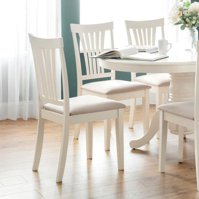 Set Of 2 Stanmore Ivory Chairs