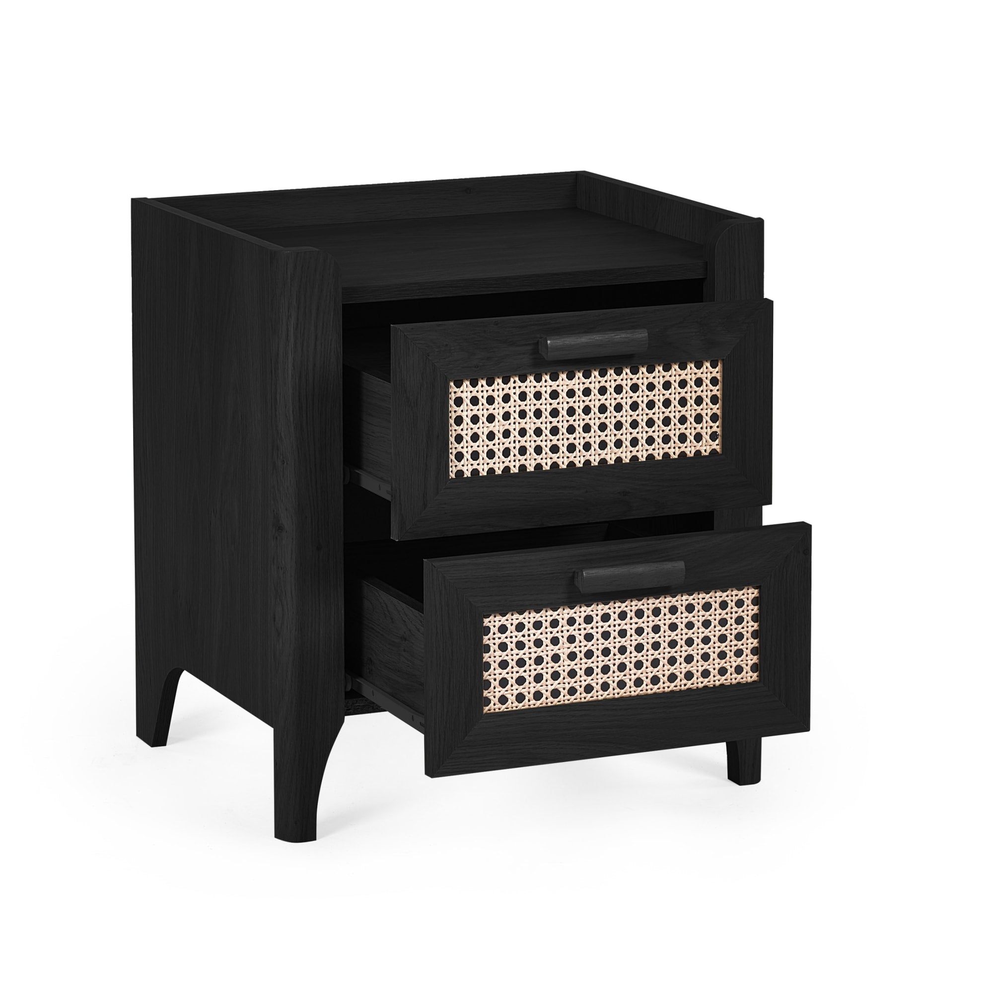 Sydney 2 Drawer Bedside - Black Ash