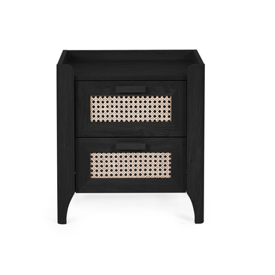 Sydney 2 Drawer Bedside - Black Ash