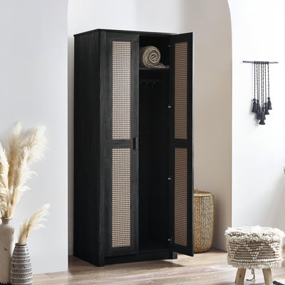 Sydney 2 Door Wardrobe - Black Ash