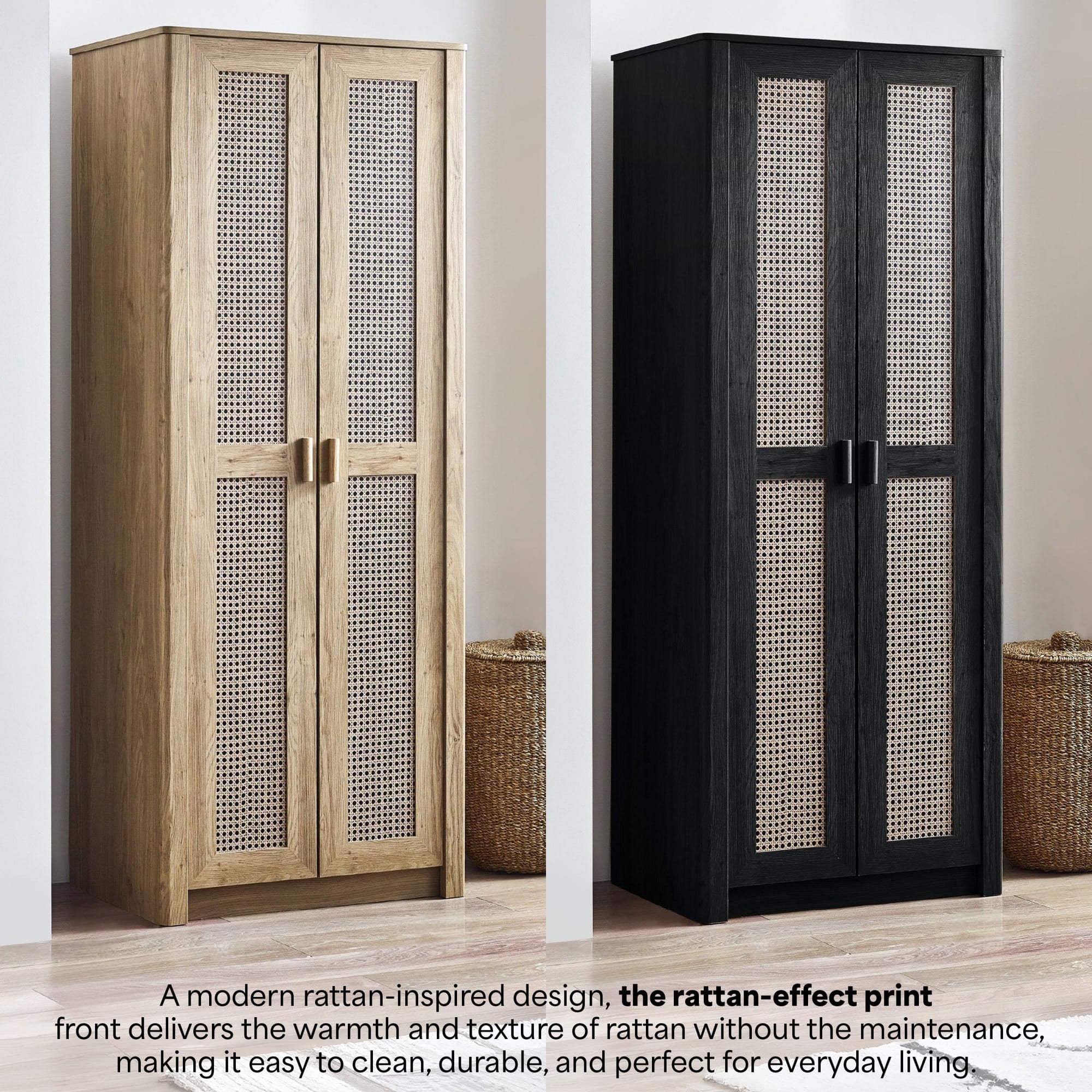 Sydney 2 Door Wardrobe - Black Ash