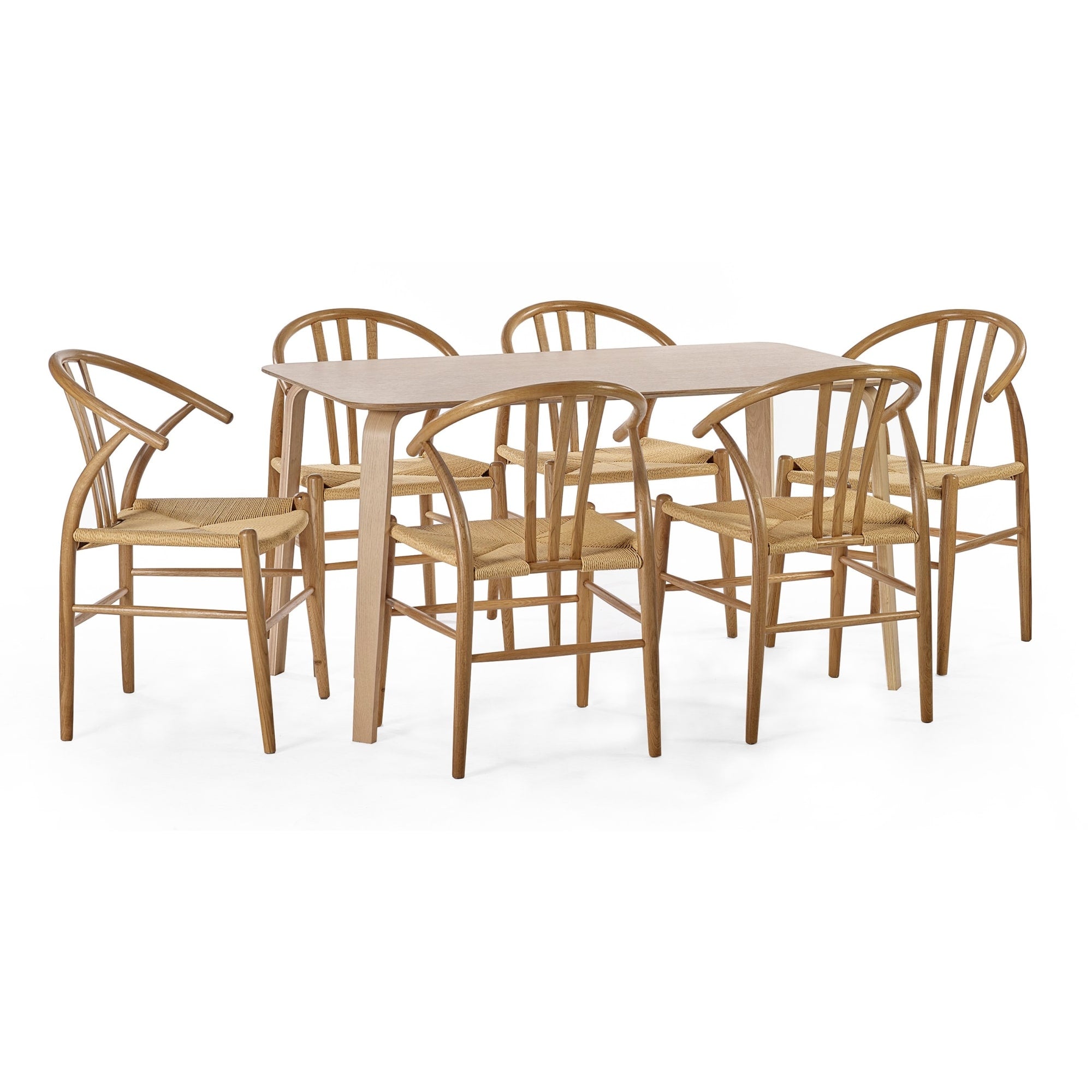 Set of 2 Symi Natural Oak Dining Chairs