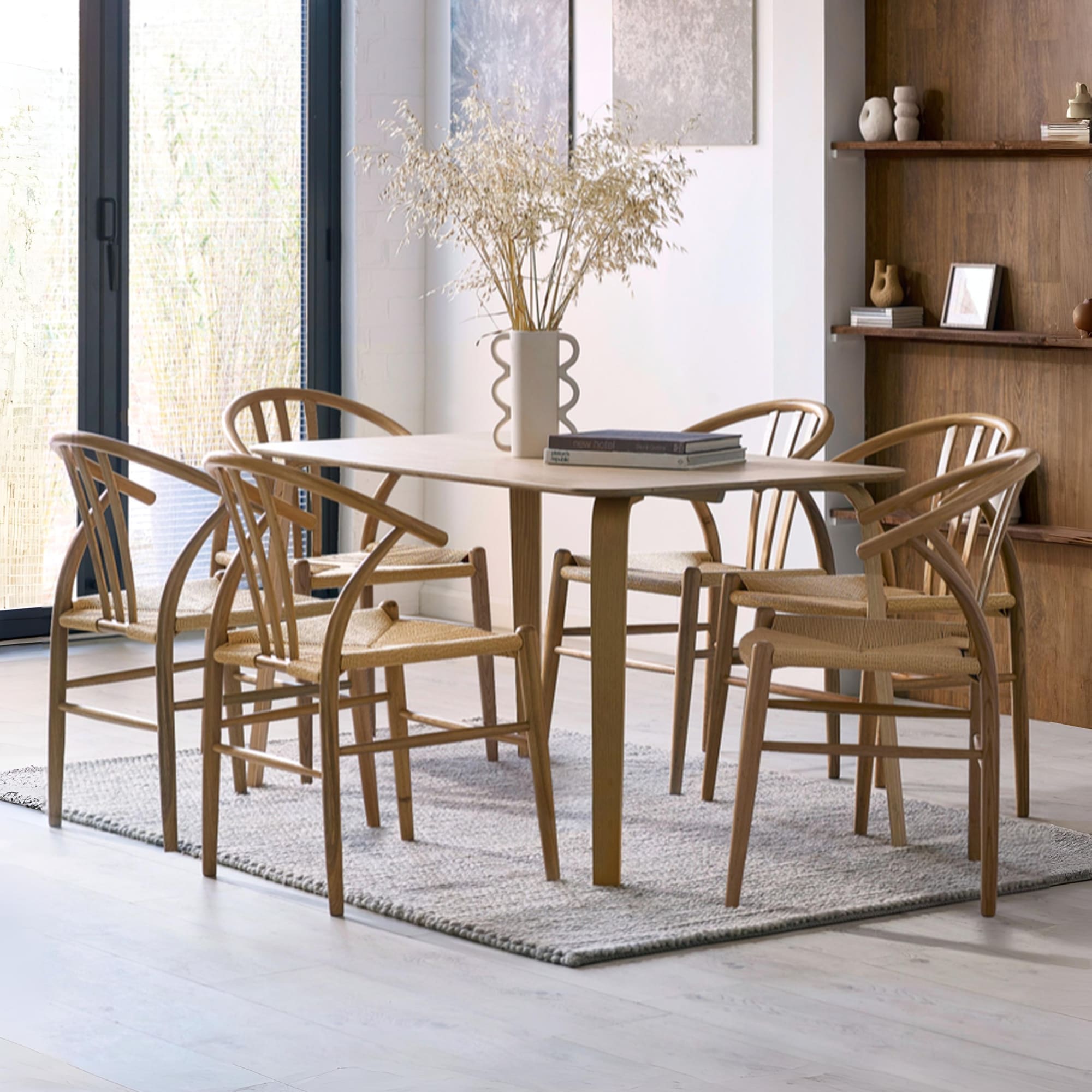 Set of 2 Symi Natural Oak Dining Chairs