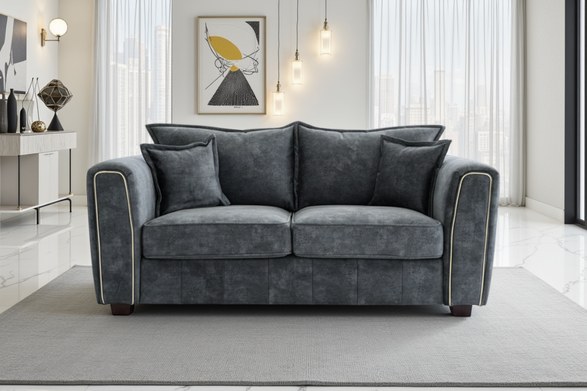 Serena Sofa Black 2 Seater