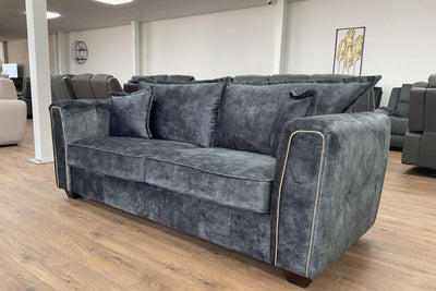 Serena Sofa Black 3 Seater