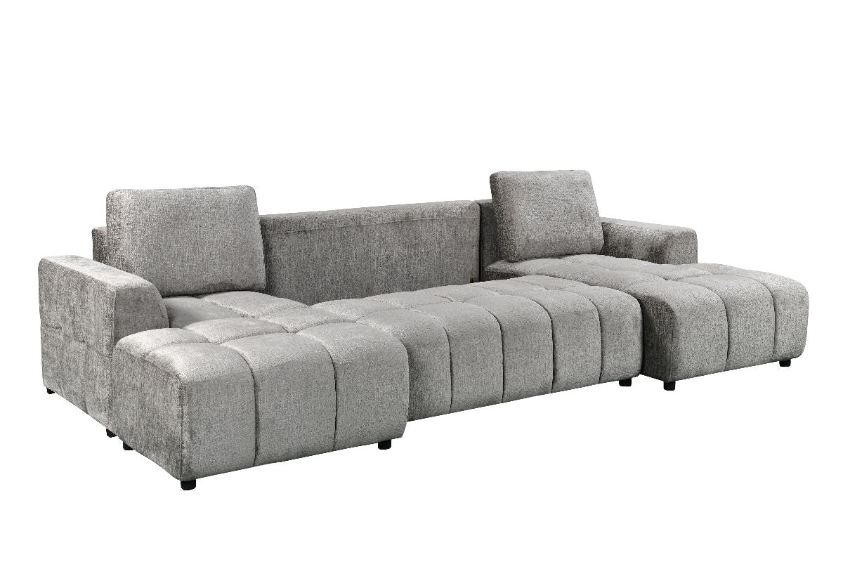 Shanghai Large Grey U Shape Corner Sofabed