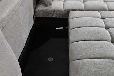 Shanghai Large Grey U Shape Corner Sofabed