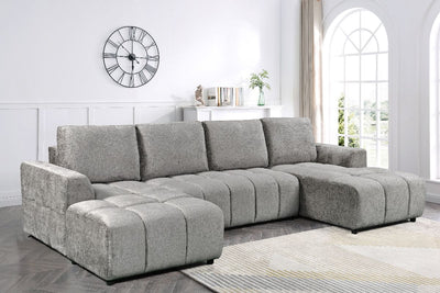 Shanghai Large Grey U Shape Corner Sofabed