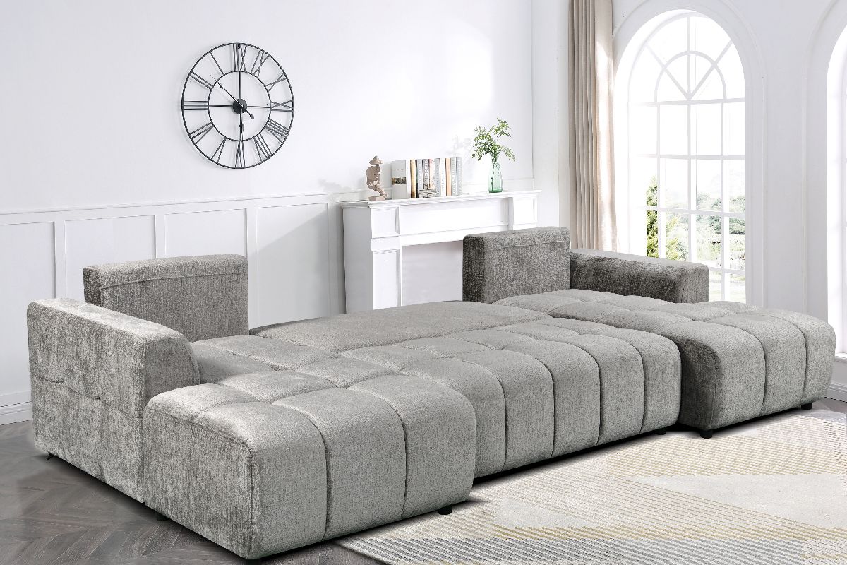 Shanghai Large Grey U Shape Corner Sofabed