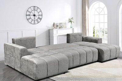 Shanghai Large Grey U Shape Corner Sofabed