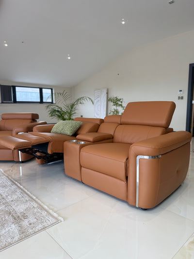 Somerville Electric Recliner Sofa Tan 2 Seater