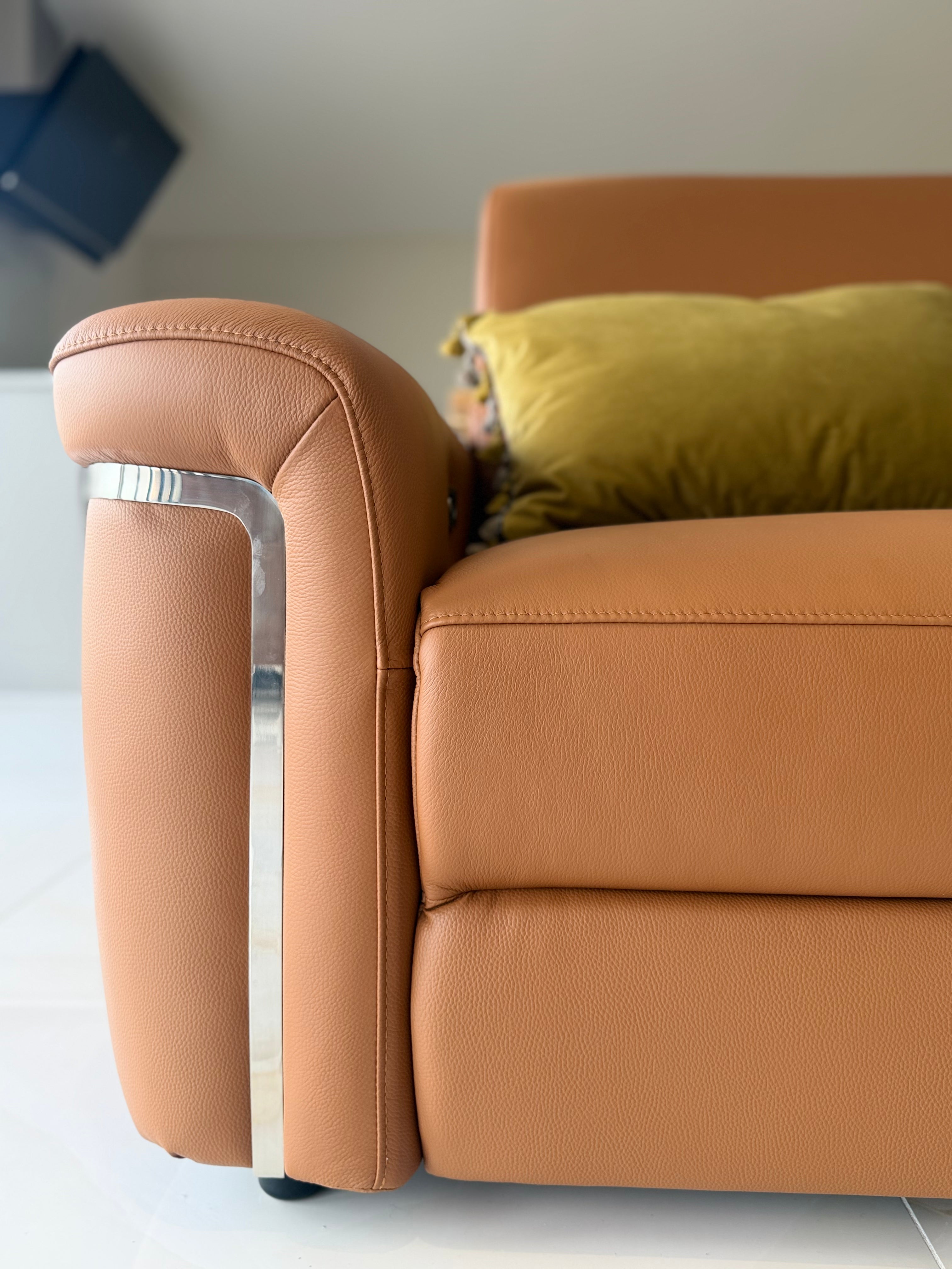 Somerville Electric Recliner Sofa Tan 2 Seater