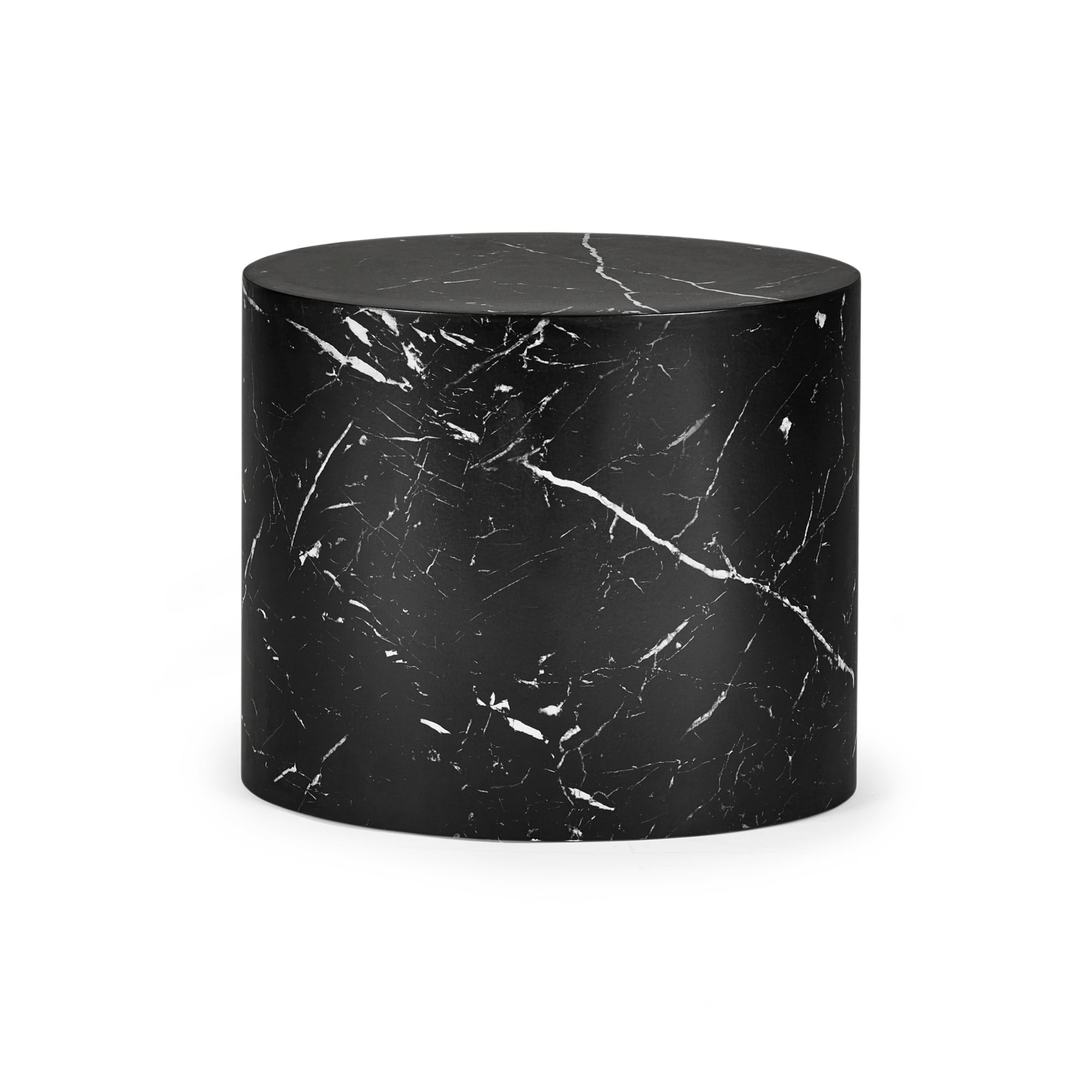 Toba Nest of 2 Black Marble Effect Tables