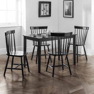 Set Of 4 Torino Black Chairs