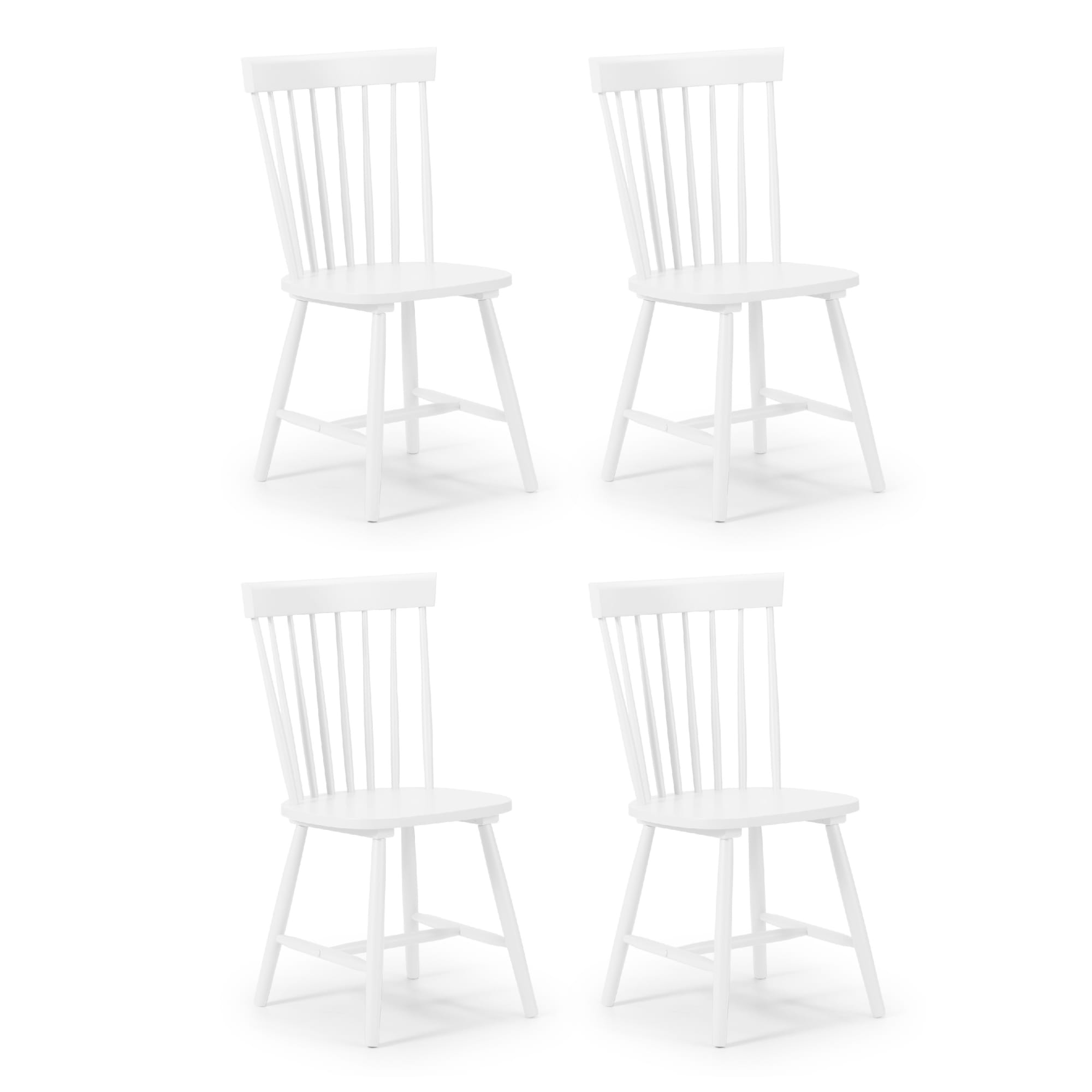 Set Of 4 Torino White Chairs