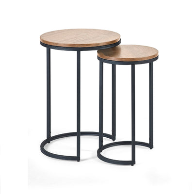 Tribeca Round Nesting Side Tables Sonoma Oak
