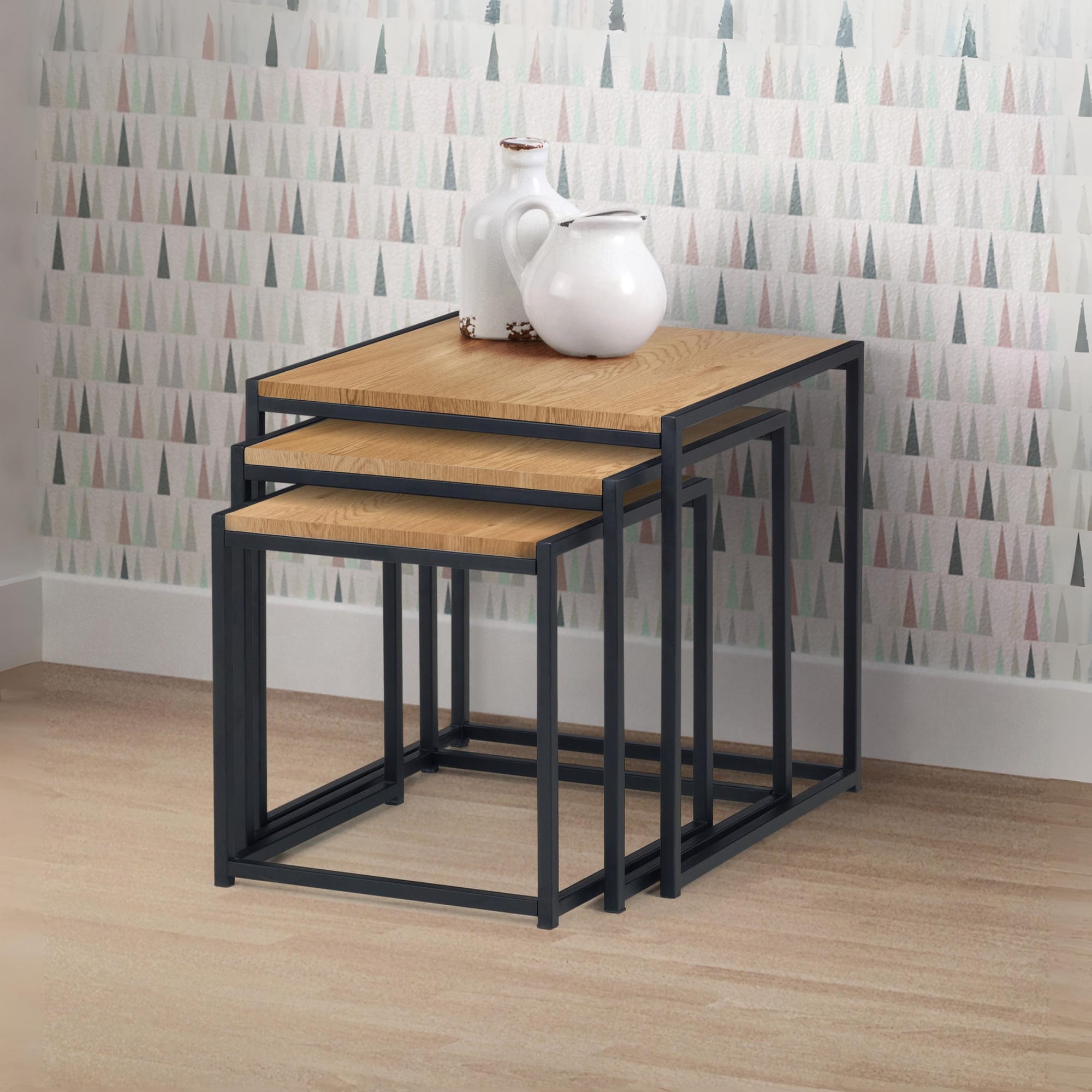 Tribeca Nest Of 3 Tables - Euro Oak