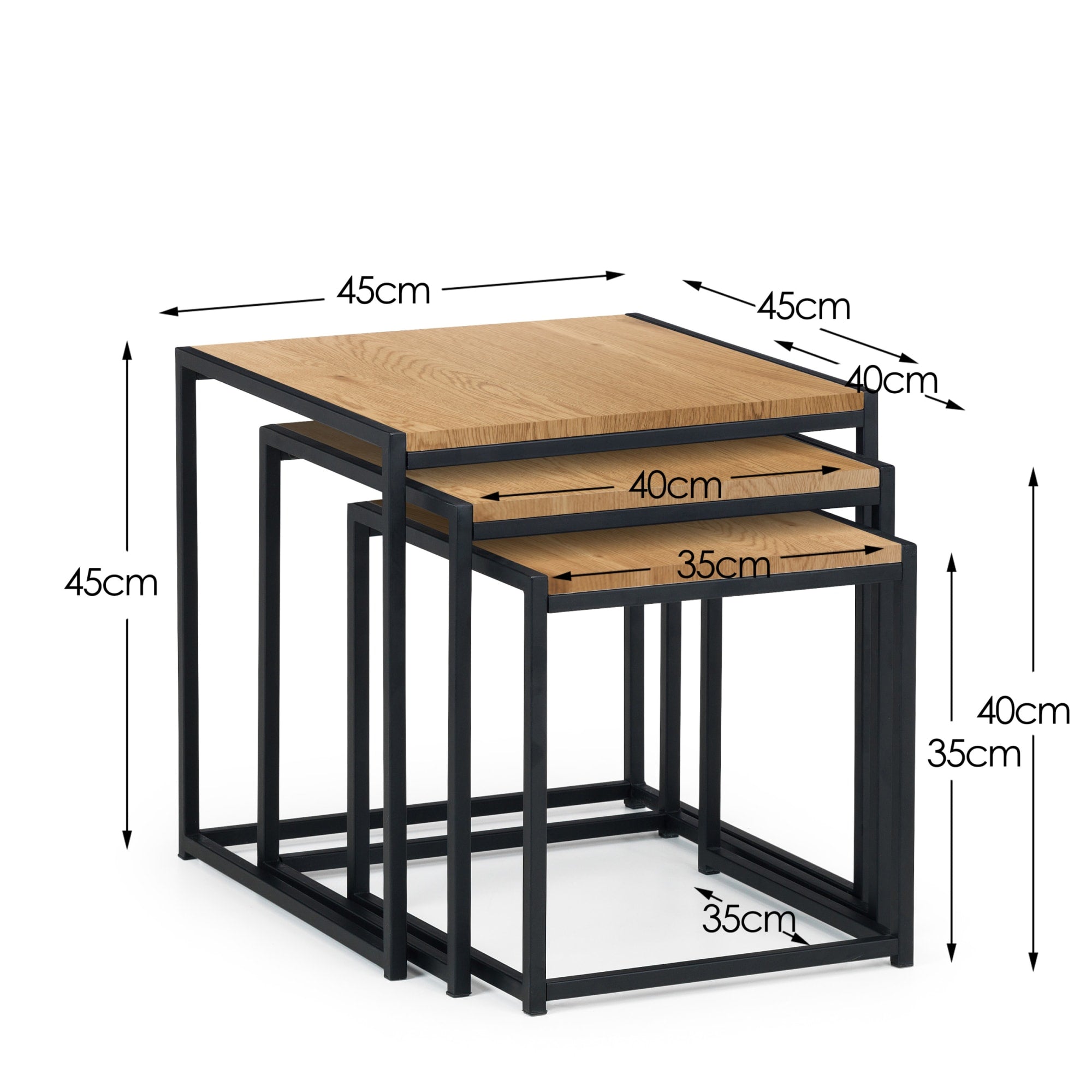 Tribeca Nest Of 3 Tables - Euro Oak