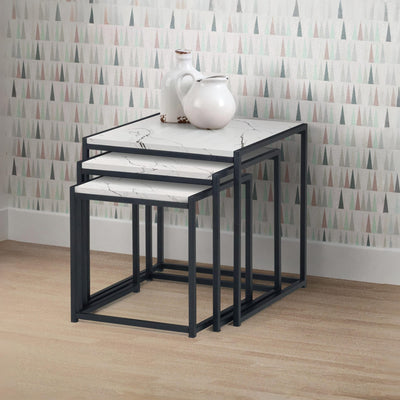 Tribeca Nest Of 3 Tables - White Marble