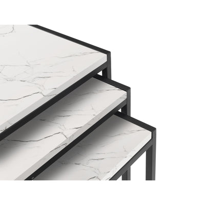 Tribeca Nest Of 3 Tables - White Marble