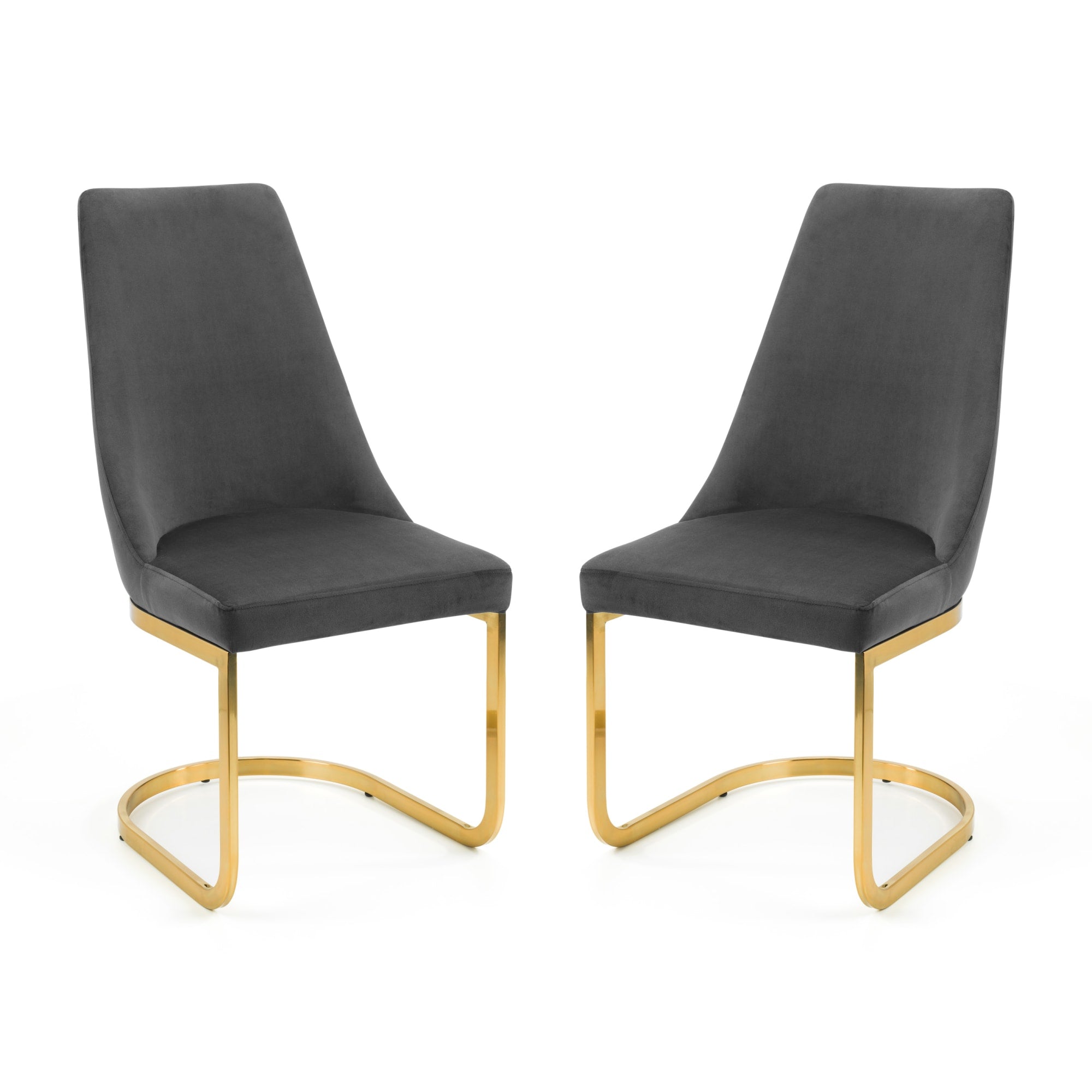 Set Of 2 Vittoria Cantilever Dining Chairs - Grey