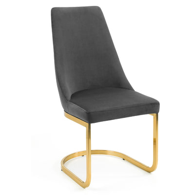 Set Of 2 Vittoria Cantilever Dining Chairs - Grey