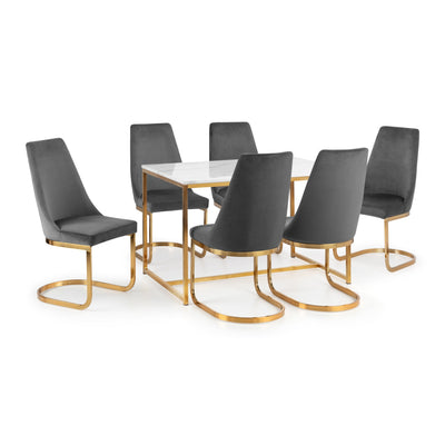 Set Of 2 Vittoria Cantilever Dining Chairs - Grey