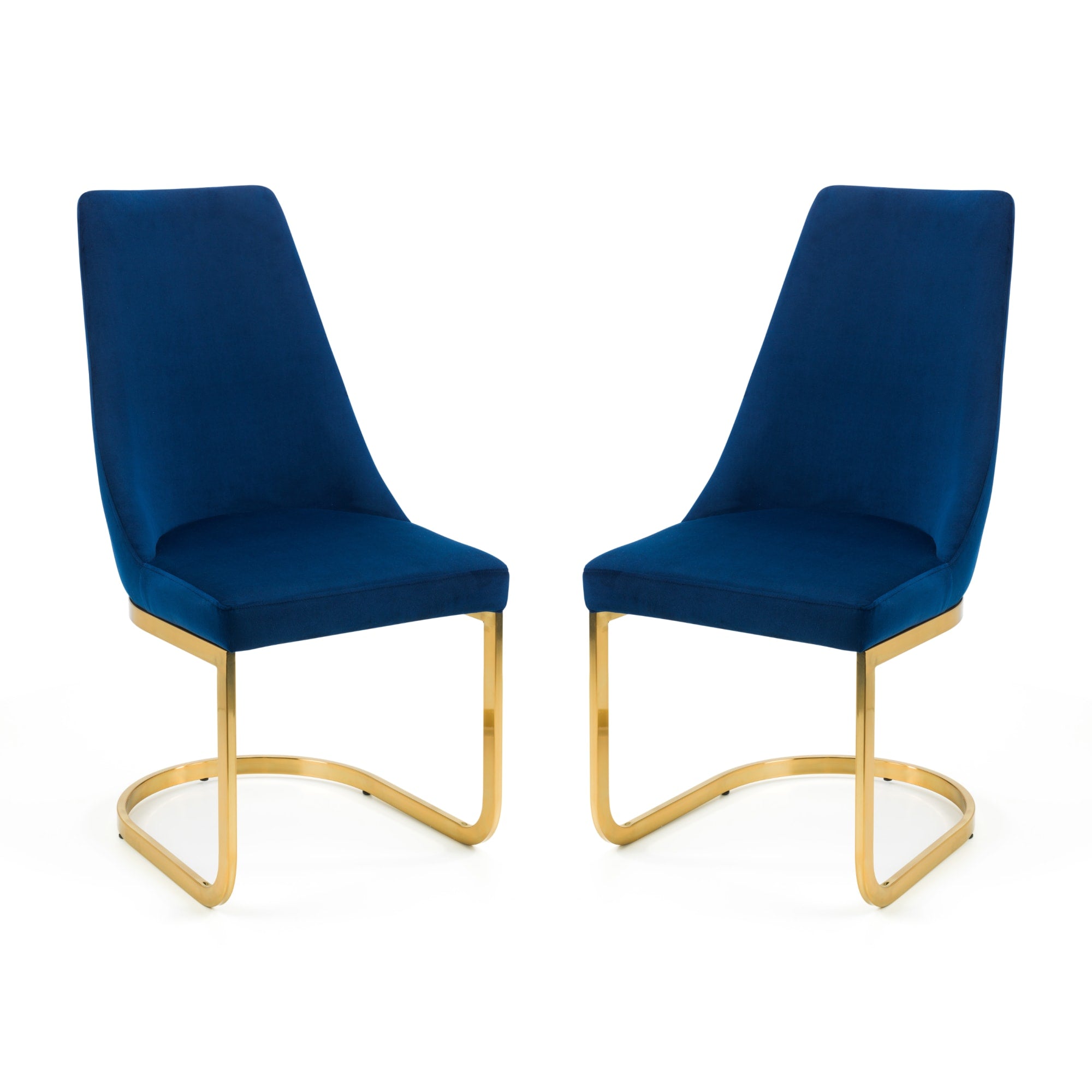Set Of 2 Vittoria Cantilever Dining Chairs - Blue