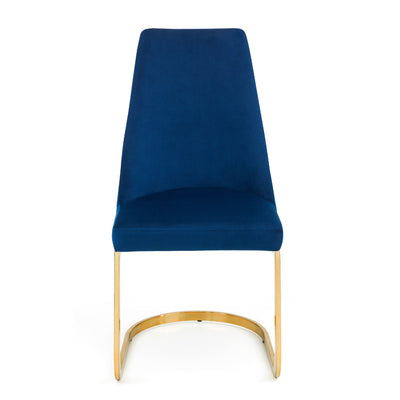 Set Of 2 Vittoria Cantilever Dining Chairs - Blue