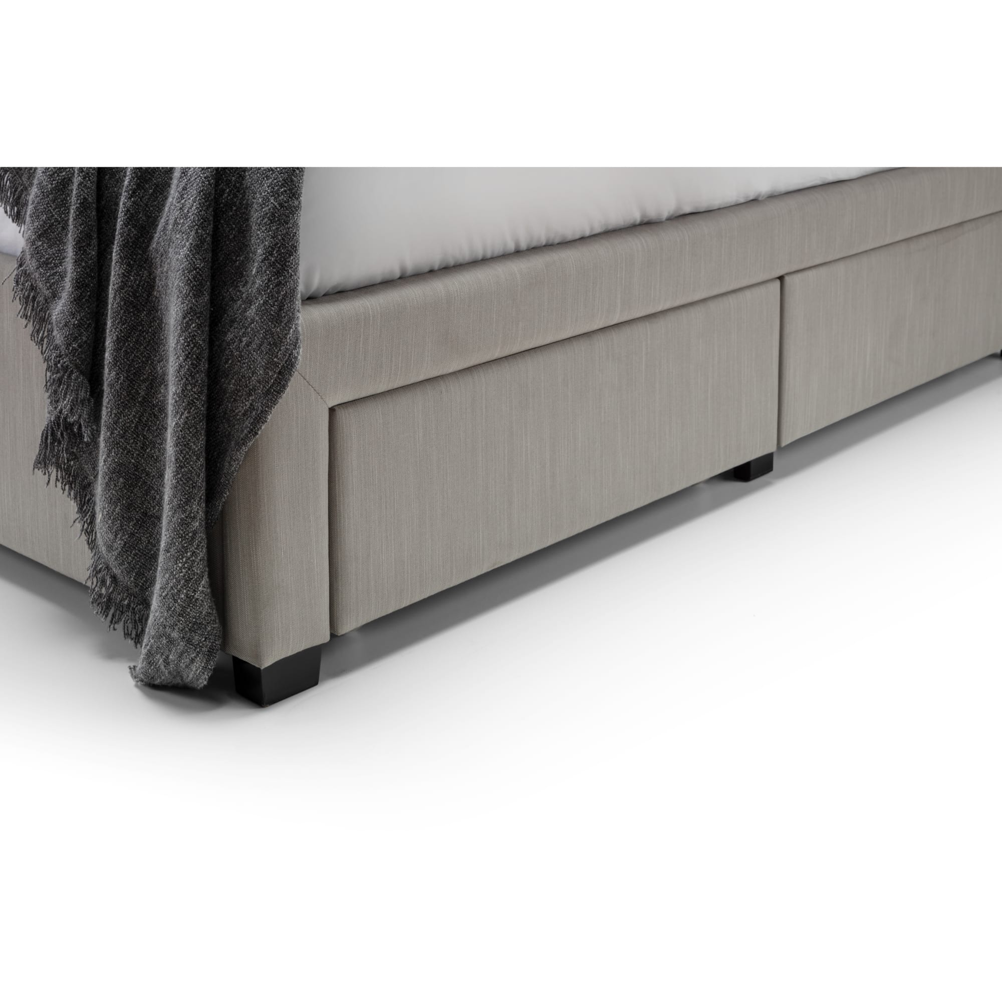 Wilton 4 Drawer 180cm Superking Bed - Grey Linen