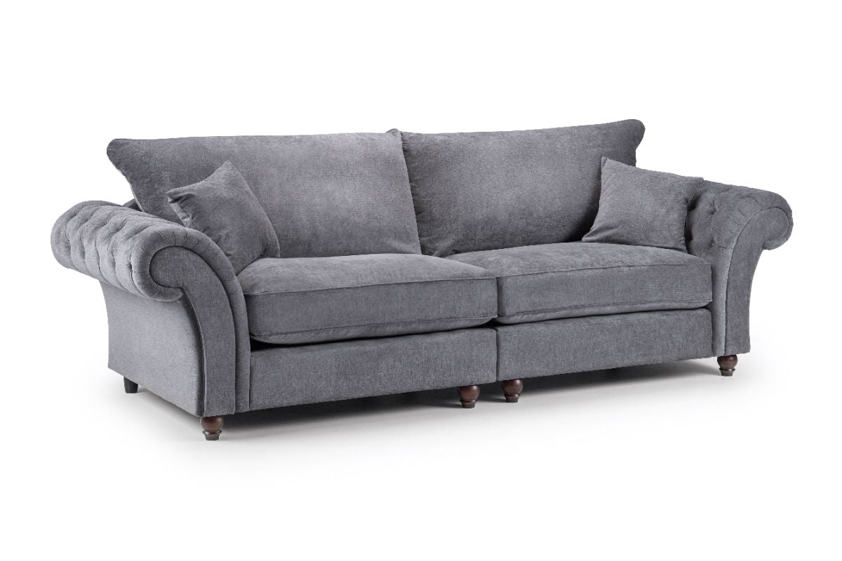Windsor Fullback Sofa Grey 4 Seater