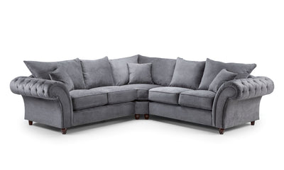 Windsor Fullback Sofa Grey Large Corner