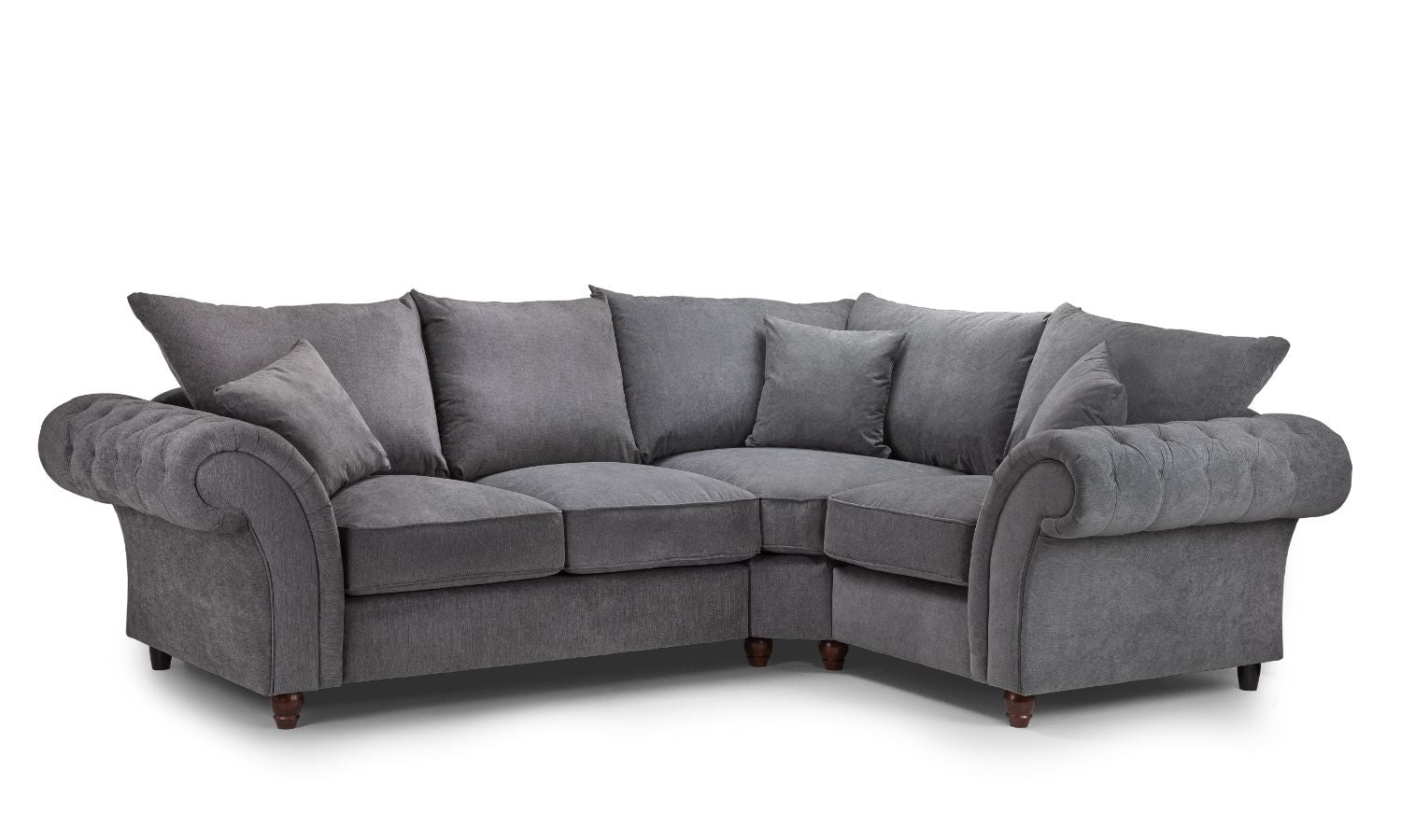 Windsor Fullback Sofa Grey Right Hand Facing Corner