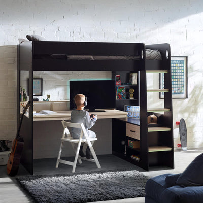 Blaze Gaming Highsleeper - Black And Pale Wood - Cozyo
