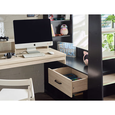 Blaze Gaming Highsleeper - Black And Pale Wood - Cozyo