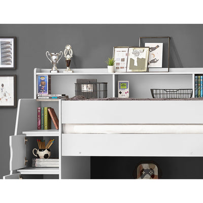 Camelot Staircase Bunk All White - Cozyo