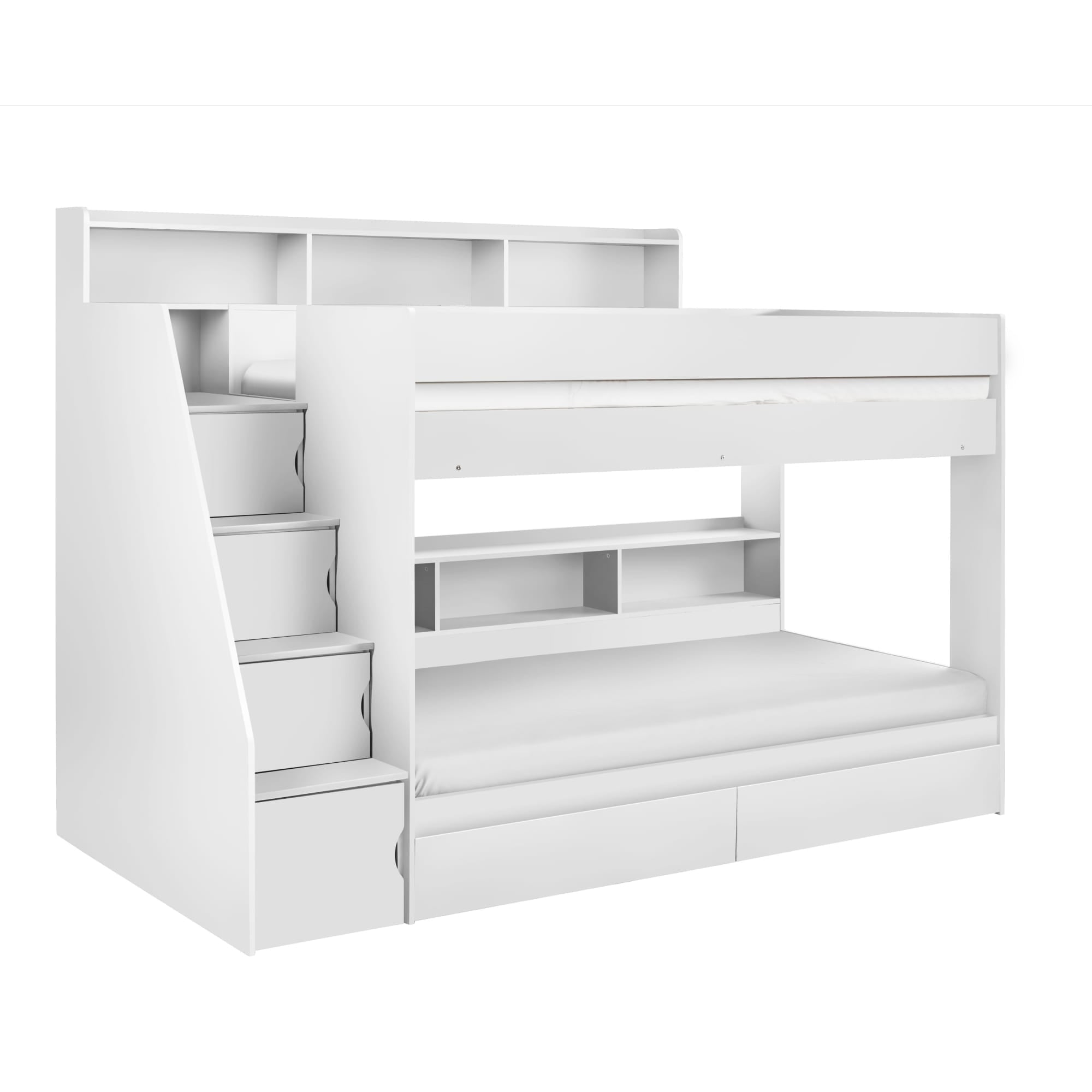 Camelot Staircase Bunk All White - Cozyo