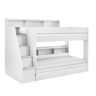 Camelot Staircase Bunk All White - Cozyo
